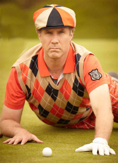 Will Ferrell posing on golf course